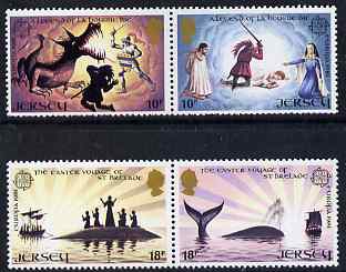 Jersey 1981 Europa - Folklore perf set of 4 (2 se-tenant pairs) unmounted mint, SG 275a, 277a