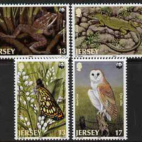 Jersey 1989 WWF - Endangered Jersey Fauna perf set of 4 unmounted mint, SG 492-95