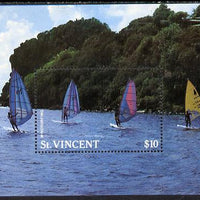 St Vincent 1988 Tourism m/sheet Windsurfers unmounted mint SG MS 1136a