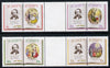 St Vincent 1987 Christmas (Charles Dickens) set of 8 (2 inter-paneau se-tenant gutter blocks from Format International archive sheet, folded through gutters) as SG 1116-23