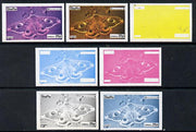 Staffa 1974 Butterflies & Scout Anniversary 25p (Emperor) set of 7 imperf progressive colour proofs comprising the 4 individual colours plus 2, 3 and all 4-colour composites unmounted mint