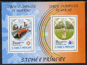 St Thomas & Prince Islands 1983 Olympic Games m/sheet (Bobsled & Archery) unmounted mint Mi BL 142A