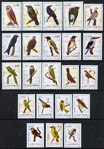 St Thomas & Prince Islands 1983 Birds definitive set of 22 values complete unmounted mint, Mi 879-900