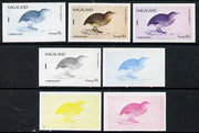 Nagaland 1974 Birds (with Scout Emblems) 10c (Quail) set of 7 imperf progressive colour proofs comprising the 4 individual colours plus 2, 3 and all 4-colour composites unmounted mint