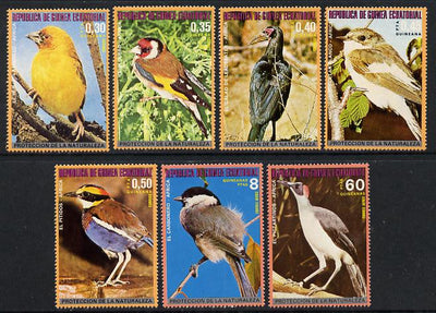 Equatorial Guinea 1976 African Birds perf set of 7 unmounted mint, Mi 989-995A