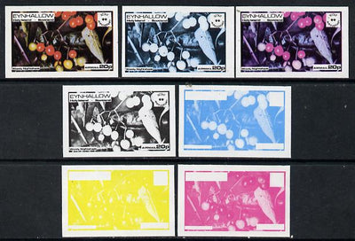 Eynhallow 1974 Fruit (Scout Anniversary) 20p (Woody Nightshade) set of 7 imperf progressive colour proofs comprising the 4 individual colours plus 2, 3 and all 4-colour composites unmounted mint