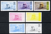 Dhufar 1974 Scout Anniversary (Wildlife) 2b (Bushpig) set of 7 imperf progressive colour proofs comprising the 4 individual colours plus 2, 3 and all 4-colour composites unmounted mint