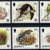 Jersey 1997 Wildlife Preservation Trust (6th series) set of 6 unmounted mint SG 824-29