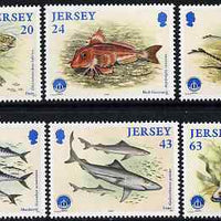 Jersey 1998 International Year of the Ocean - Fishes set of 6, unmounted mint SG 864-69