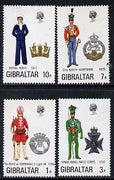 Gibraltar 1972 Military Uniforms #4 set of 4 unmounted mint, SG 300-303