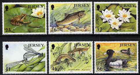 Jersey 2001 Europa - Water, a Natural Treasure - Pond Life set of 6 unmounted mint, SG 991-96