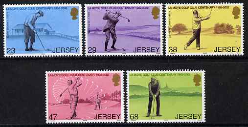 Jersey 2002 Centenary of La Moye Golf Club set of 5 unmounted mint, SG 1035-39