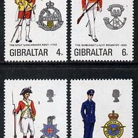 Gibraltar 1974 Military Uniforms #6 set of 4 unmounted mint, SG 331-34