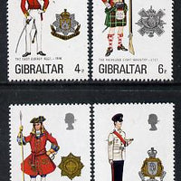 Gibraltar 1975 Military Uniforms #7 set of 4 unmounted mint, SG 340-43