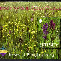 Jersey 2003 Wild Orchids perf m/sheet for Bangkok 2003 Stamp Exhibition unmounted mint, SG MS1118