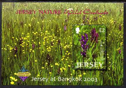 Jersey 2003 Wild Orchids perf m/sheet for Bangkok 2003 Stamp Exhibition unmounted mint, SG MS1118