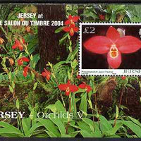 Jersey 2004 Jersey Orchids (5th series) perf m/sheet for Paris Stamp Exhibition unmounted mint, SG MS1157