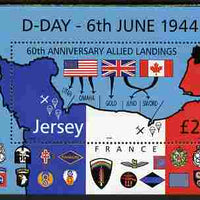 Jersey 2004 60th Anniversary of D-Day perf m/sheet unmounted mint, SG MS1150