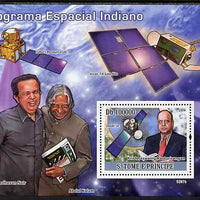 St Thomas & Prince Islands 2009 Indian Space Programme perf s/sheet unmounted mint