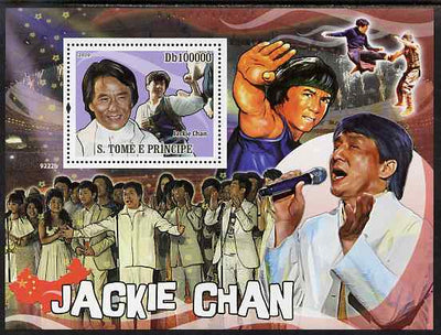 St Thomas & Prince Islands 2009 Jackie Chan perf s/sheet unmounted mint