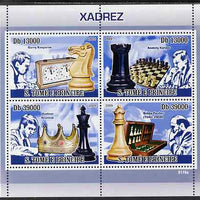 St Thomas & Prince Islands 2009 Chess perf sheetlet containing 4 values unmounted mint