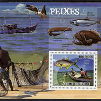 St Thomas & Prince Islands 2009 Fish & Fishing perf s/sheet unmounted mint