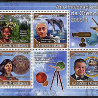 St Thomas & Prince Islands 2009 International Science Year #2 perf sheetlet containing 4 values unmounted mint