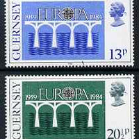 Guernsey 1984 Europa set of 2 unmounted mint, SG 292-93