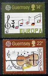 Guernsey 1985 Europa - European Music Year set of 2 unmounted mint, SG 340-41