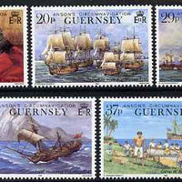 Guernsey 1990 250th Anniversary of Anson's Circumnavigation set of 5 unmounted mint, SG 496-500