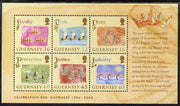 Guernsey 2004 800th Anniversary of Allegiance to England perf m/sheet of 6 unmounted mint, SG MS1044