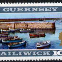 Guernsey 1969-70 10s View of Alderney (perf 12.5) unmounted mint, SG 27