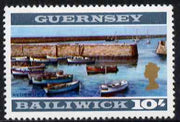 Guernsey 1969-70 10s View of Alderney (perf 12.5) unmounted mint, SG 27