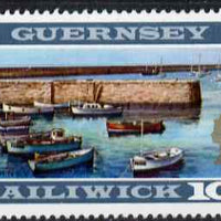 Guernsey 1969-70 10s View of Alderney (perf 13.5) unmounted mint, SG 27