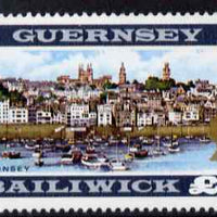 Guernsey 1969-70 £1 View of Guernsey (perf 13.5) unmounted mint, SG 28a