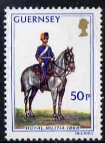 Guernsey 1974-78 Officer, Field Battery 50p from Militia Uniforms def set unmounted mint, SG 112