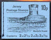 Jersey 1971 Views 10p (Martello Tower) booklet complete each stamp with wide margin at top, SG B4a