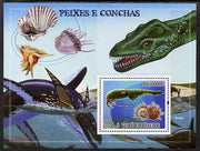 St Thomas & Prince Islands 2009 Pre-historic Fish & Shells perf s/sheet unmounted mint