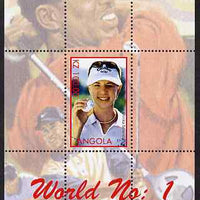 Angola 2000 World No.1 - Annika Sörenstam (Golf) perf souvenir sheet unmounted mint. Note this item is privately produced and is offered purely on its thematic appeal