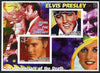 Somalia 2002 Elvis Presley 25th Anniversary of Death #04 imperf sheetlet containing 2 values with Duke Ellington, Che Guevara & Diana in background unmounted mint. Note this item is privately produced and is offered purely on its thematic appeal