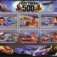 Guinea - Conakry 2008 Daytona 500 perf sheetlet containing 6 values unmounted mint