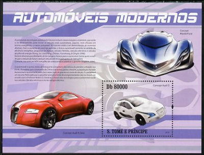 St Thomas & Prince Islands 2010 Modern Cars perf s/sheet unmounted mint