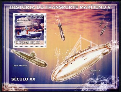 Mozambique 2009 History of Transport - Ships #05 perf s/sheet unmounted mint