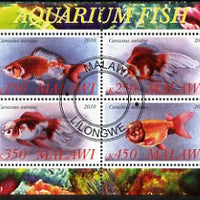 Malawi 2010 Aquarium Fish perf sheetlet containing 4 values fine cto used