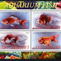 Malawi 2010 Aquarium Fish perf sheetlet containing 4 values unmounted mint