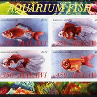 Malawi 2010 Aquarium Fish imperf sheetlet containing 4 values unmounted mint