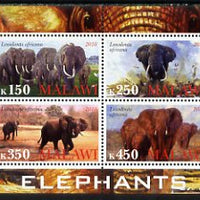 Malawi 2010 Elephants perf sheetlet containing 4 values unmounted mint