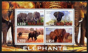 Malawi 2010 Elephants perf sheetlet containing 4 values unmounted mint