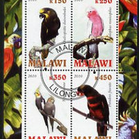 Malawi 2010 Parrots perf sheetlet containing 4 values fine cto used