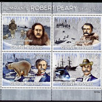 Guinea - Bissau 2009 Robert Peary perf sheetlet containing 4 values unmounted mint Michel 4148-51